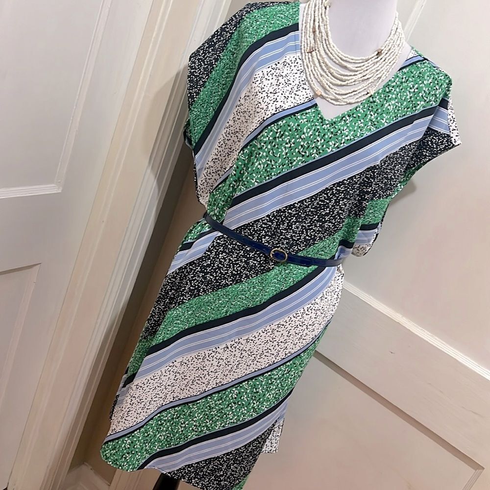Free Shipping! NAUTICA Stripped Midi Dress - XL
